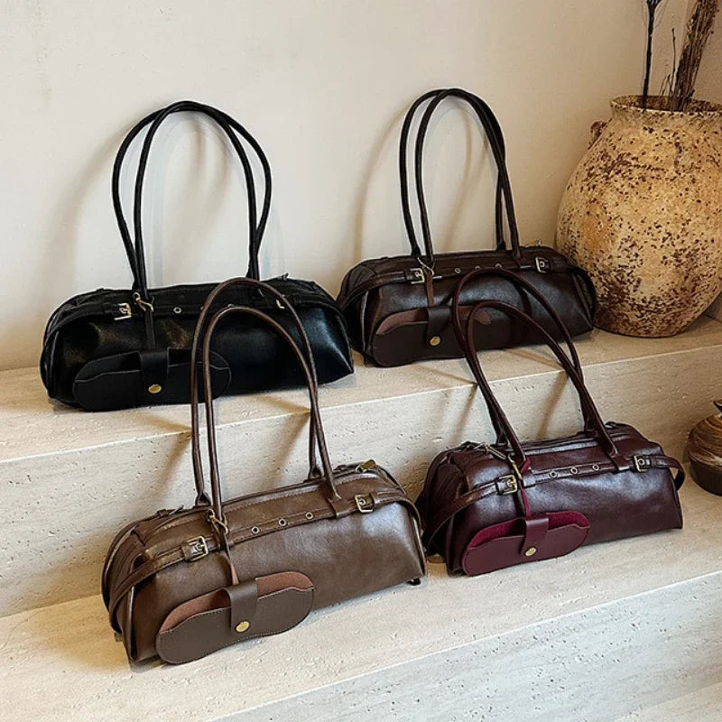 PU Leather Buckle Fashion Shoulder Bag