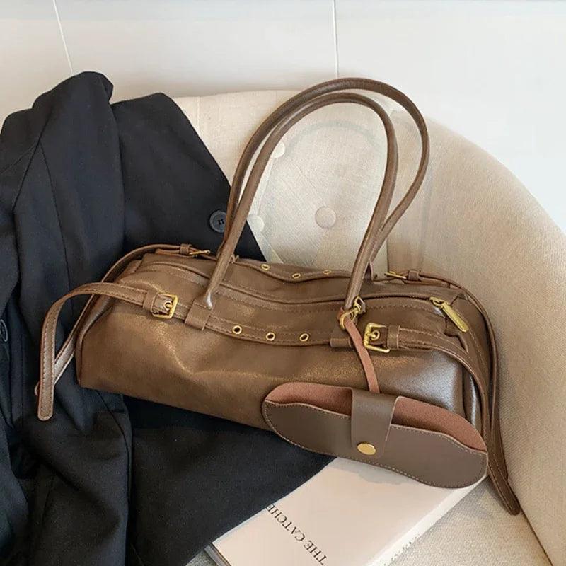 PU Leather Buckle Fashion Shoulder Bag