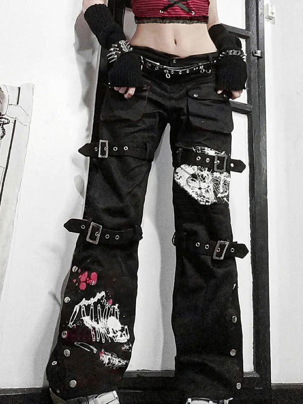 Buckle Strap Halter Trendy Jeans