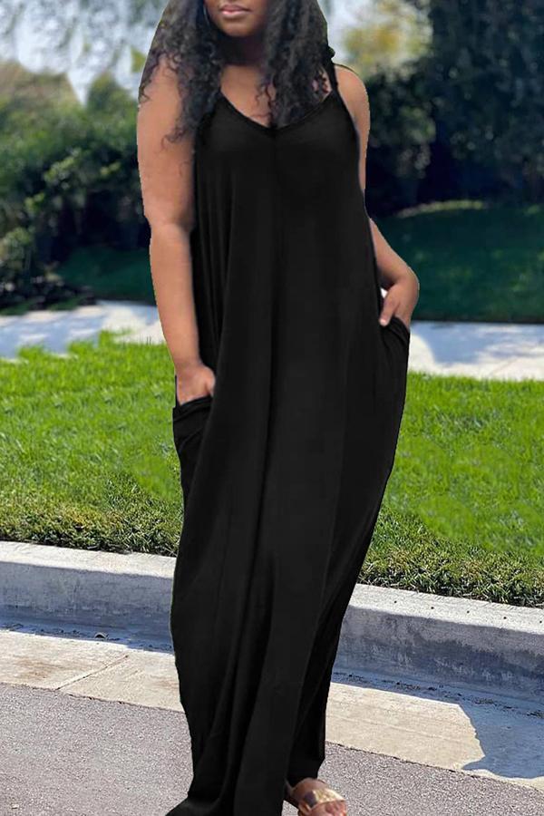 Pretty Lips Print Pocket Maxi Dress  Fashionpara