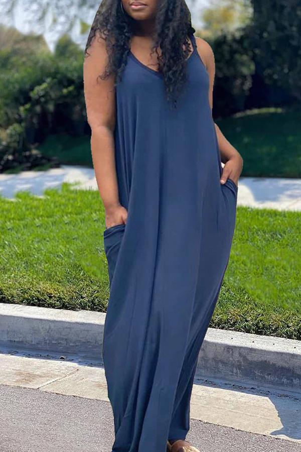 Pretty Lips Print Pocket Maxi Dress  Fashionpara