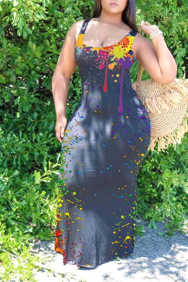 Multi-Length Digital Print Maxi Dress  Fashionpara