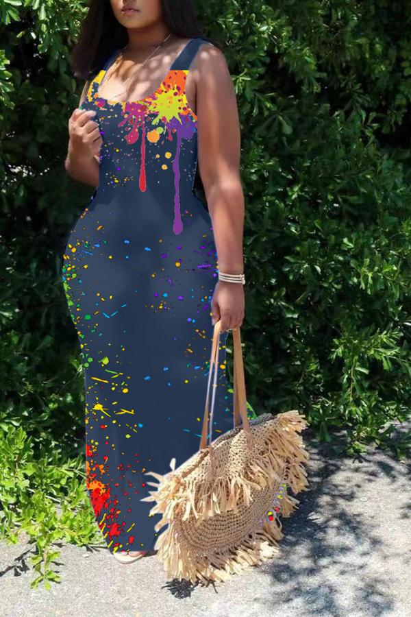 Multi-Length Digital Print Maxi Dress  Fashionpara