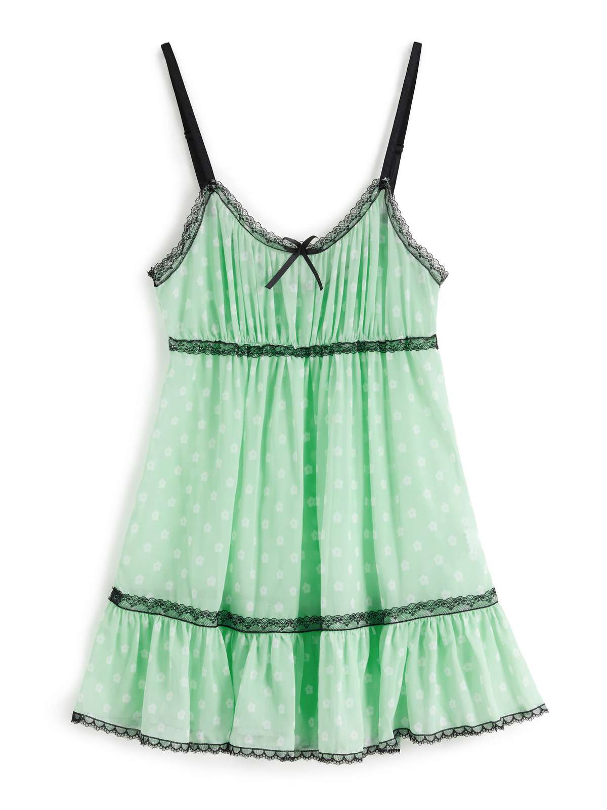 Sheer Sweetheart Tiered Babydoll Mini Dress