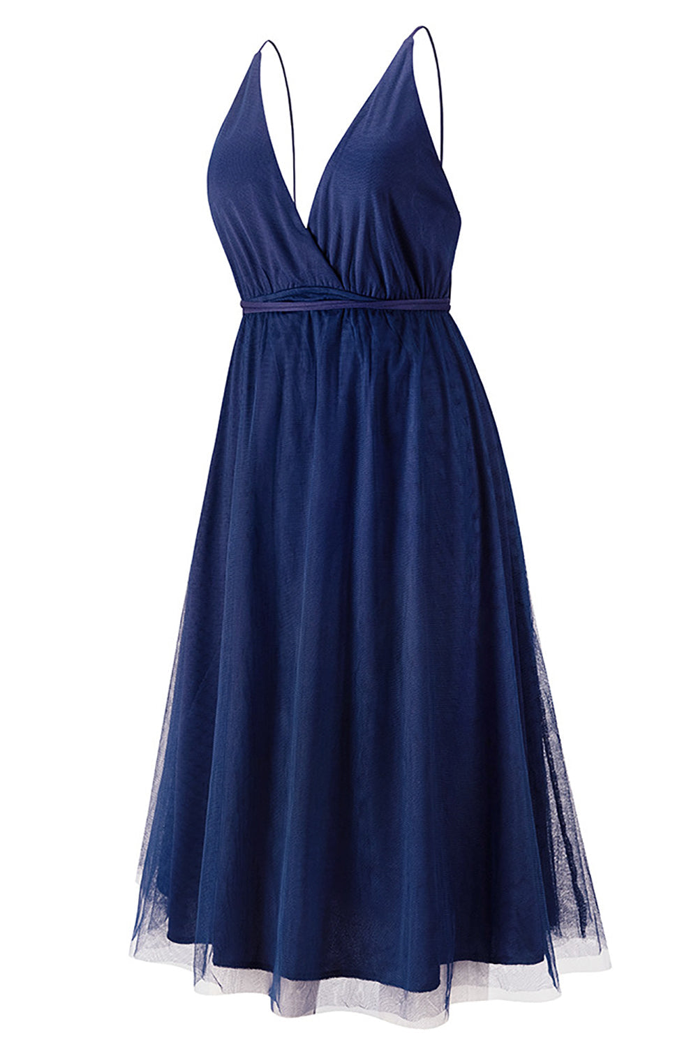 Simple Deep V Neck Green Party Dress - Fashionpara