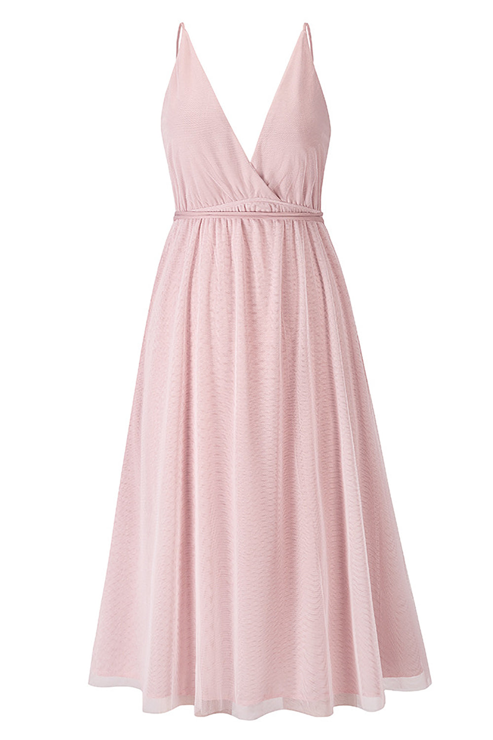 Simple Deep V Neck Green Party Dress - Fashionpara