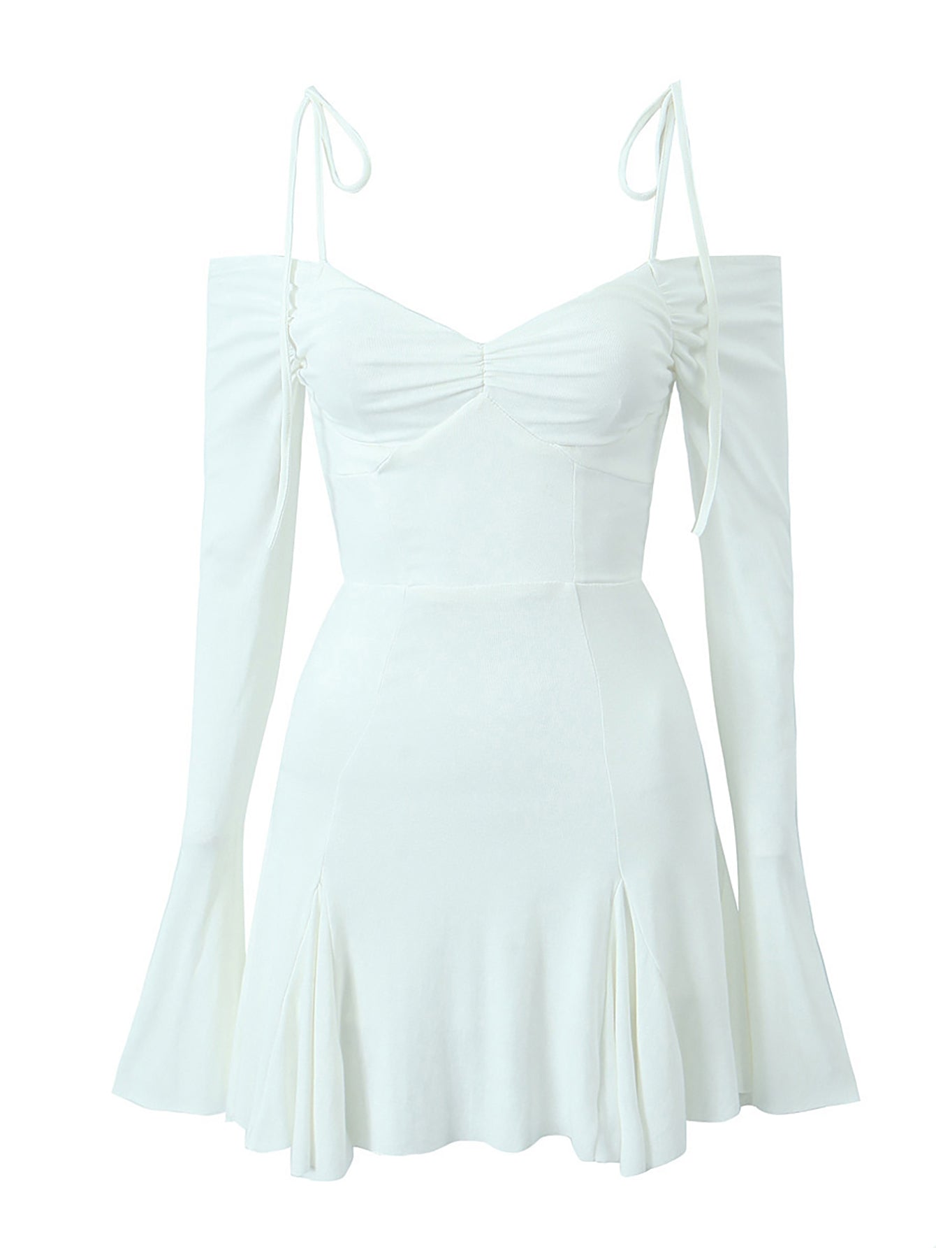 Tight White A Line Sexy Off The Shoulder Short Graduation Party Dress - Fashionpara