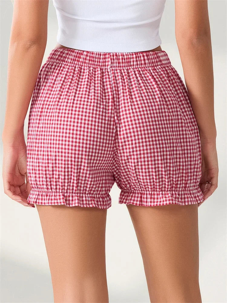 Bow Plaid Dots Bloomer Short
