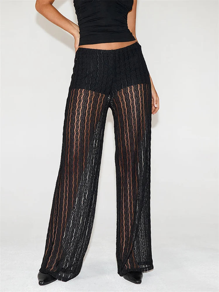 Loose Plaid Print Drawstring Casual Summer Pant