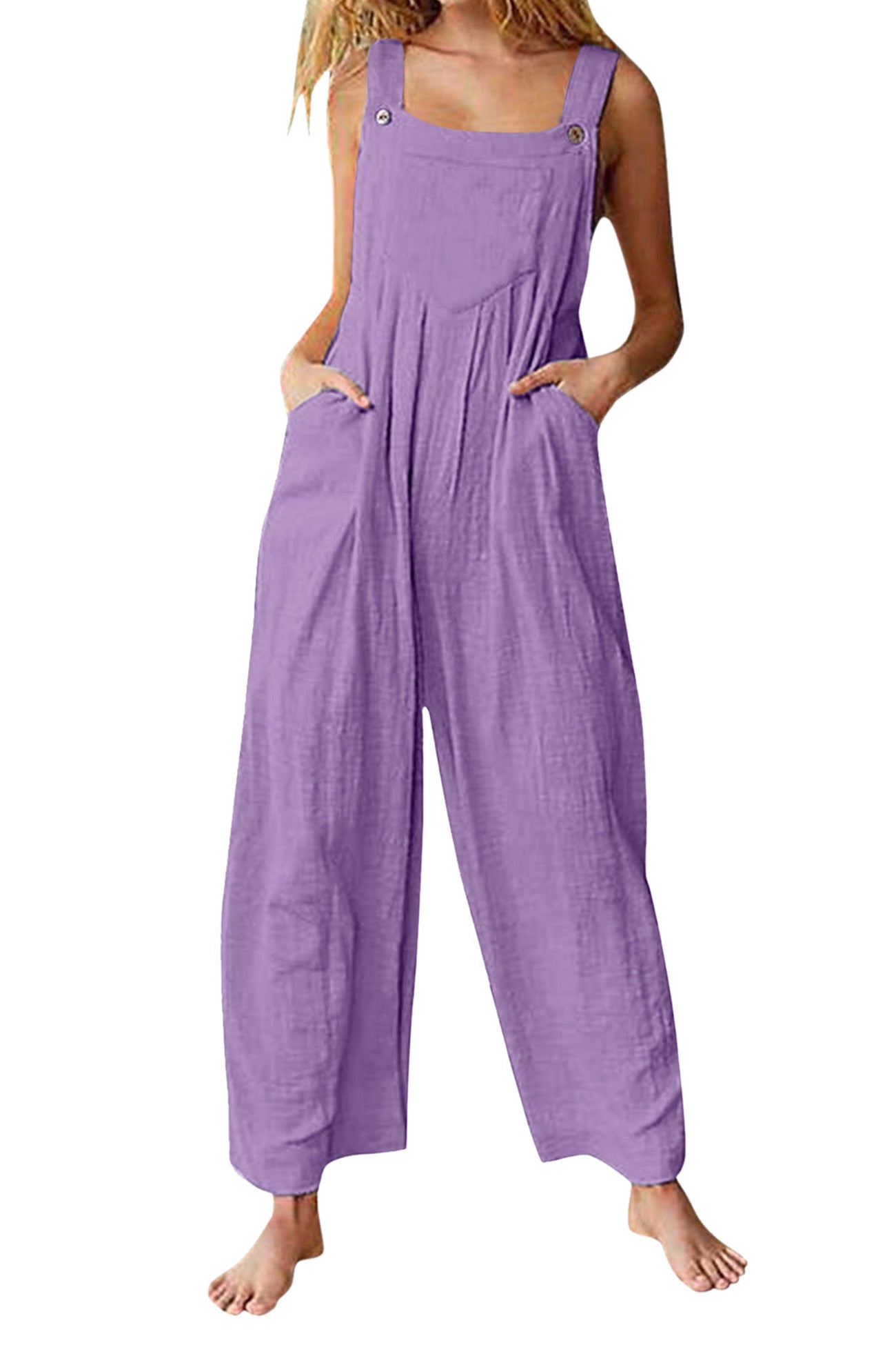 Candy Color Chest With Pocket Jumpsuits - Fashionpara