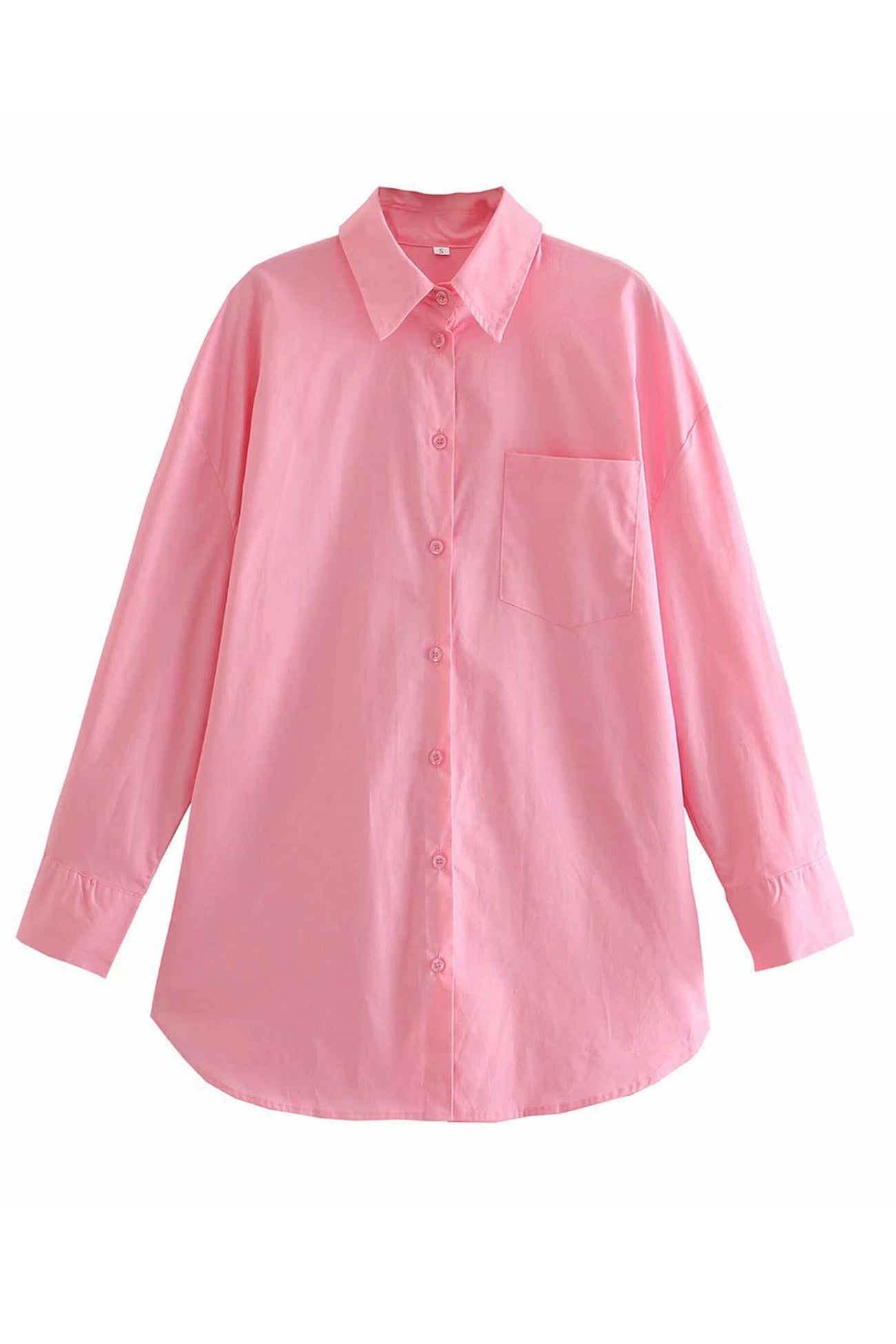 Candy Color Mid-length Cotton Blouse