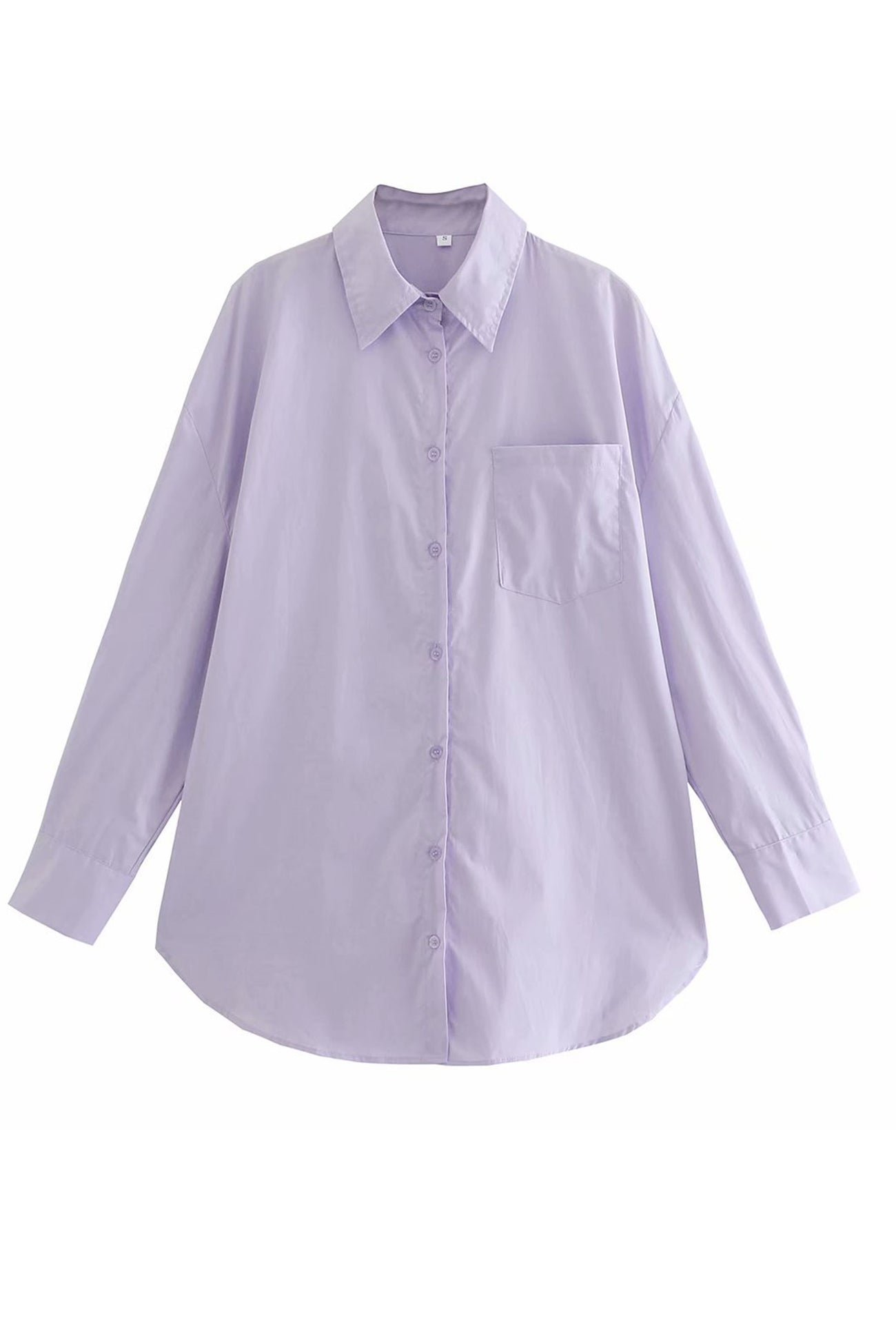 Candy Color Mid-length Cotton Blouse