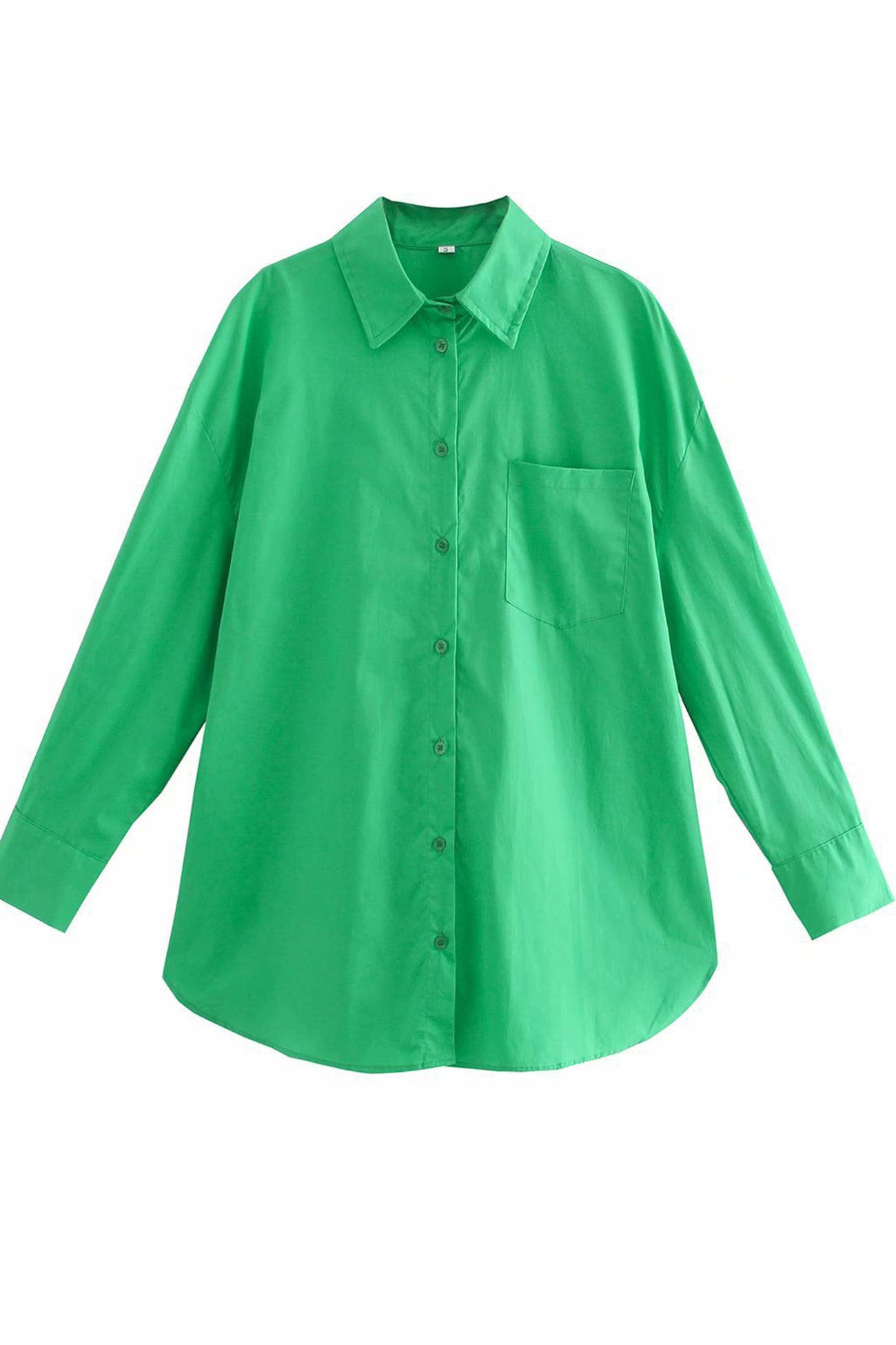 Candy Color Mid-length Cotton Blouse