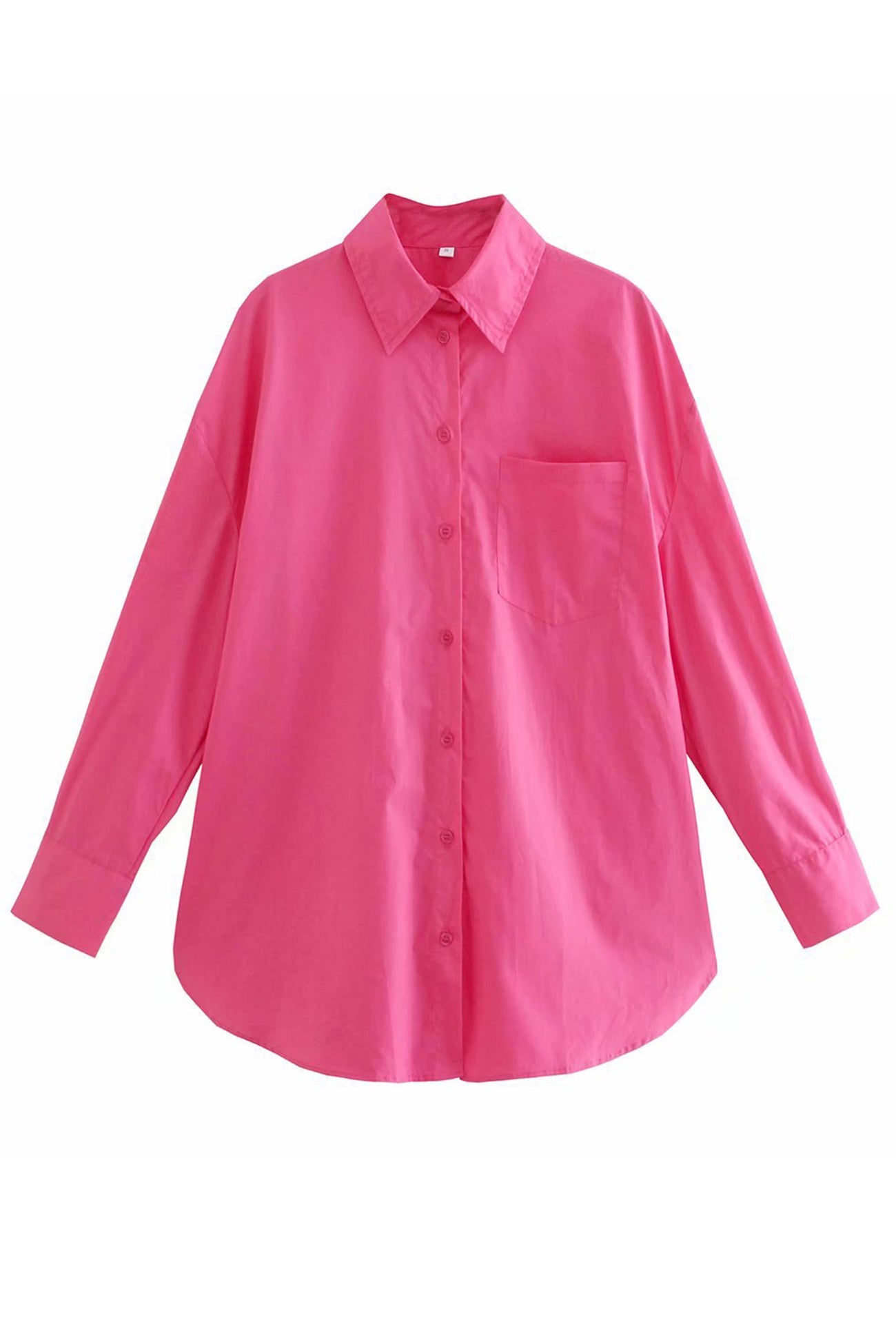 Candy Color Mid-length Cotton Blouse