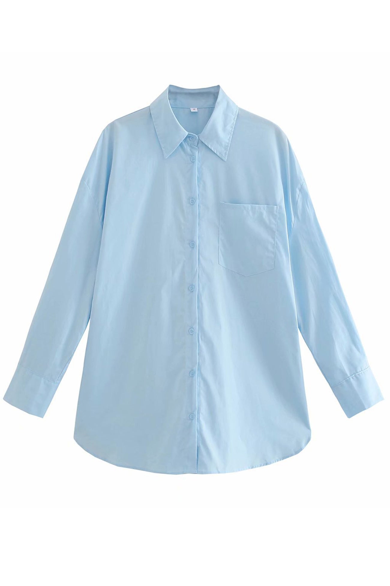 Candy Color Mid-length Cotton Blouse