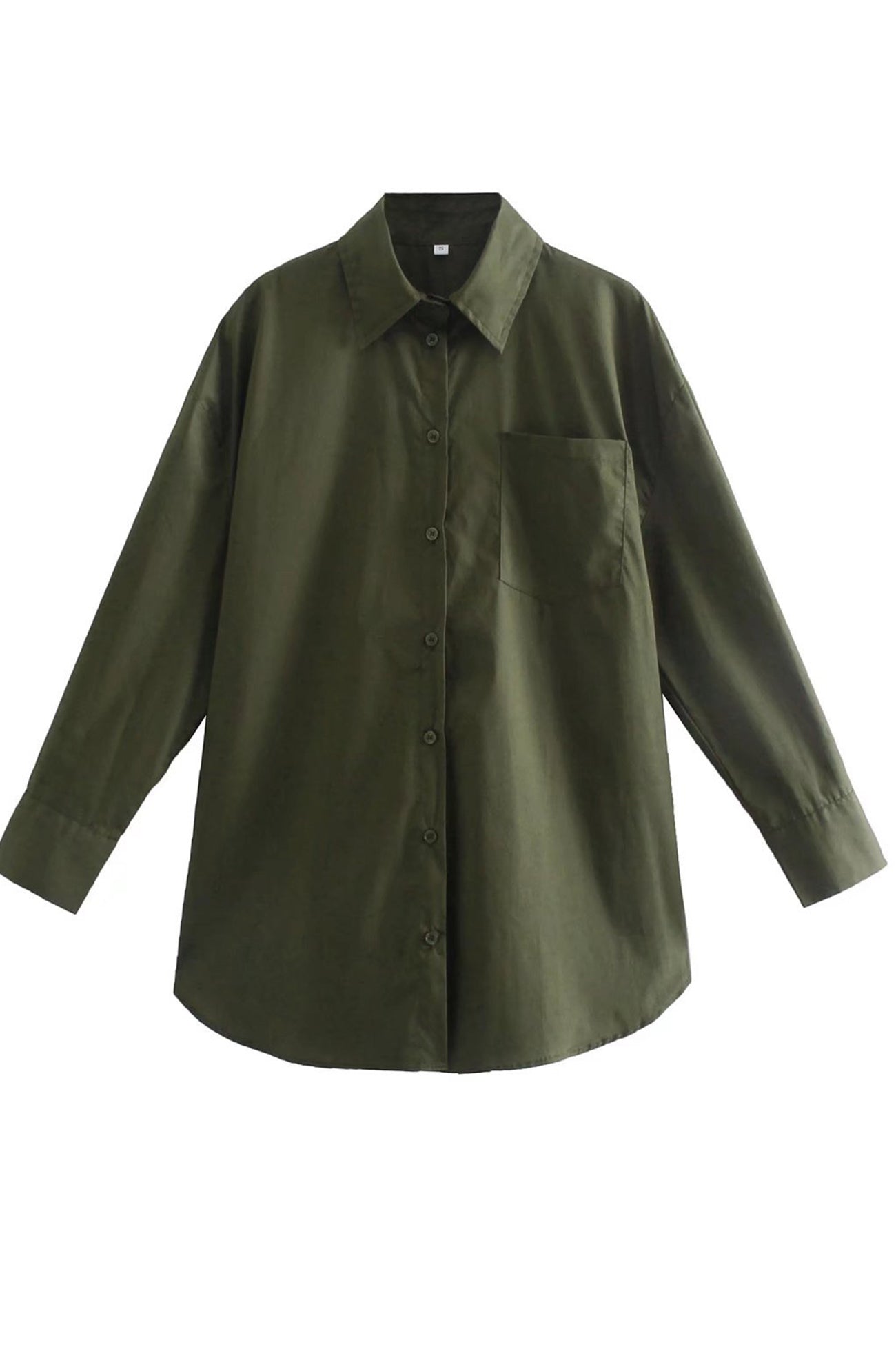 Candy Color Mid-length Cotton Blouse