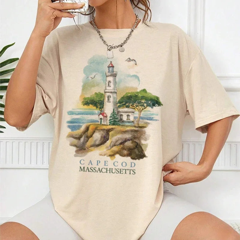 Cape Cod Massachusetts Travel T-shirt - Fashionpara