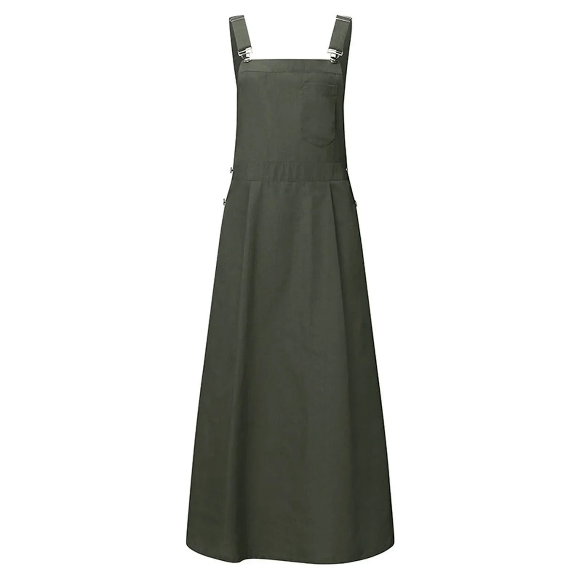 Pinafore Bib-Front Suspender A-Line Maxi Dress 5
