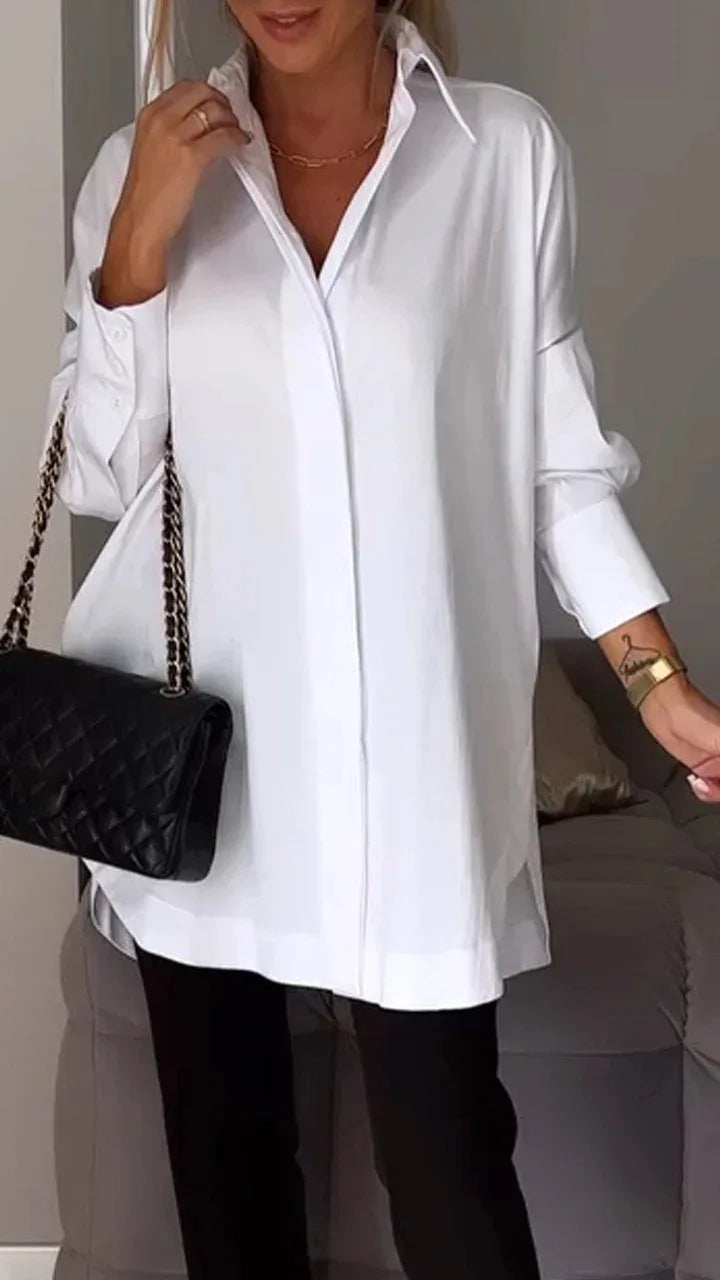 Casual Irregular Pullover Long Sleeve Blouse
