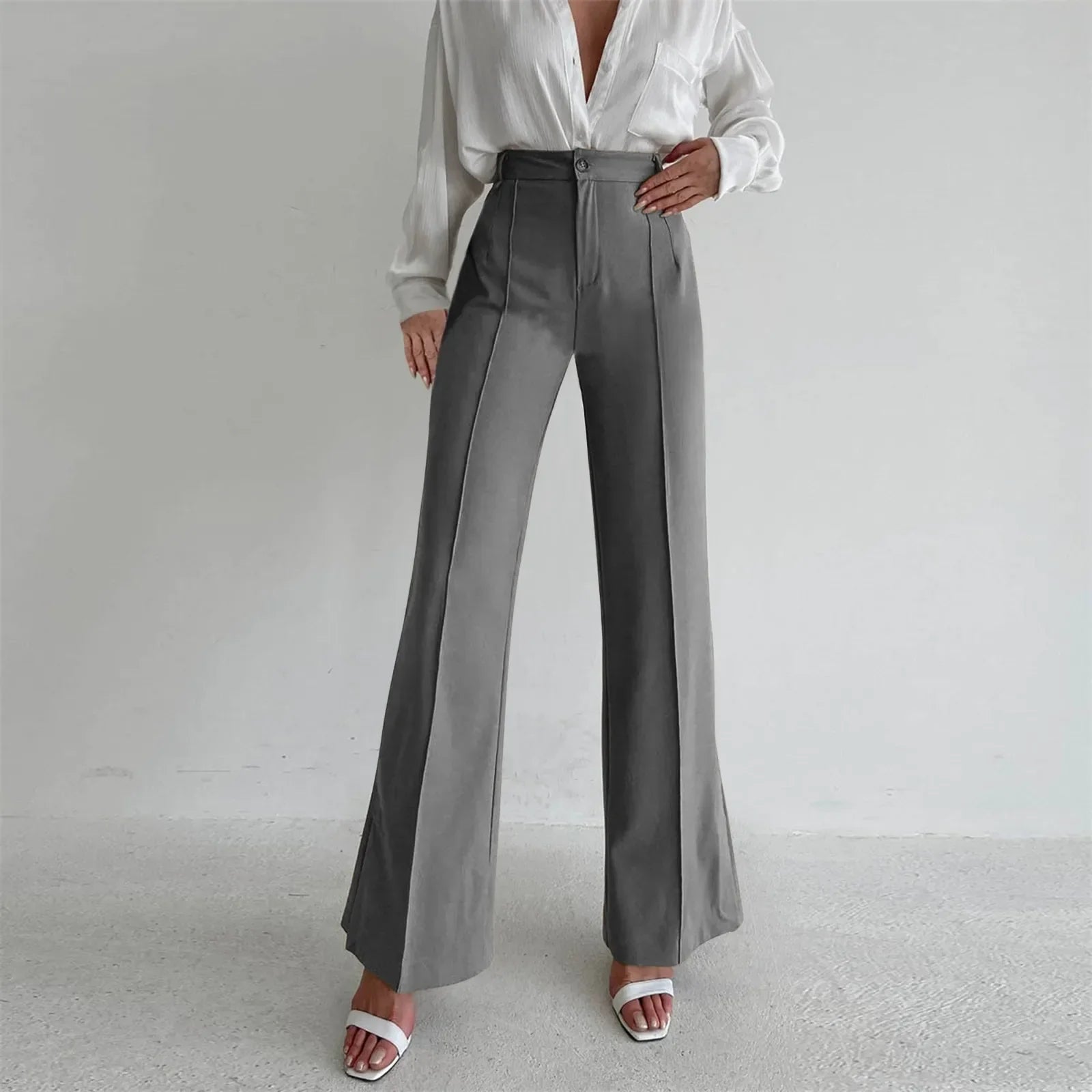 Loose Split Straight Casual Pants