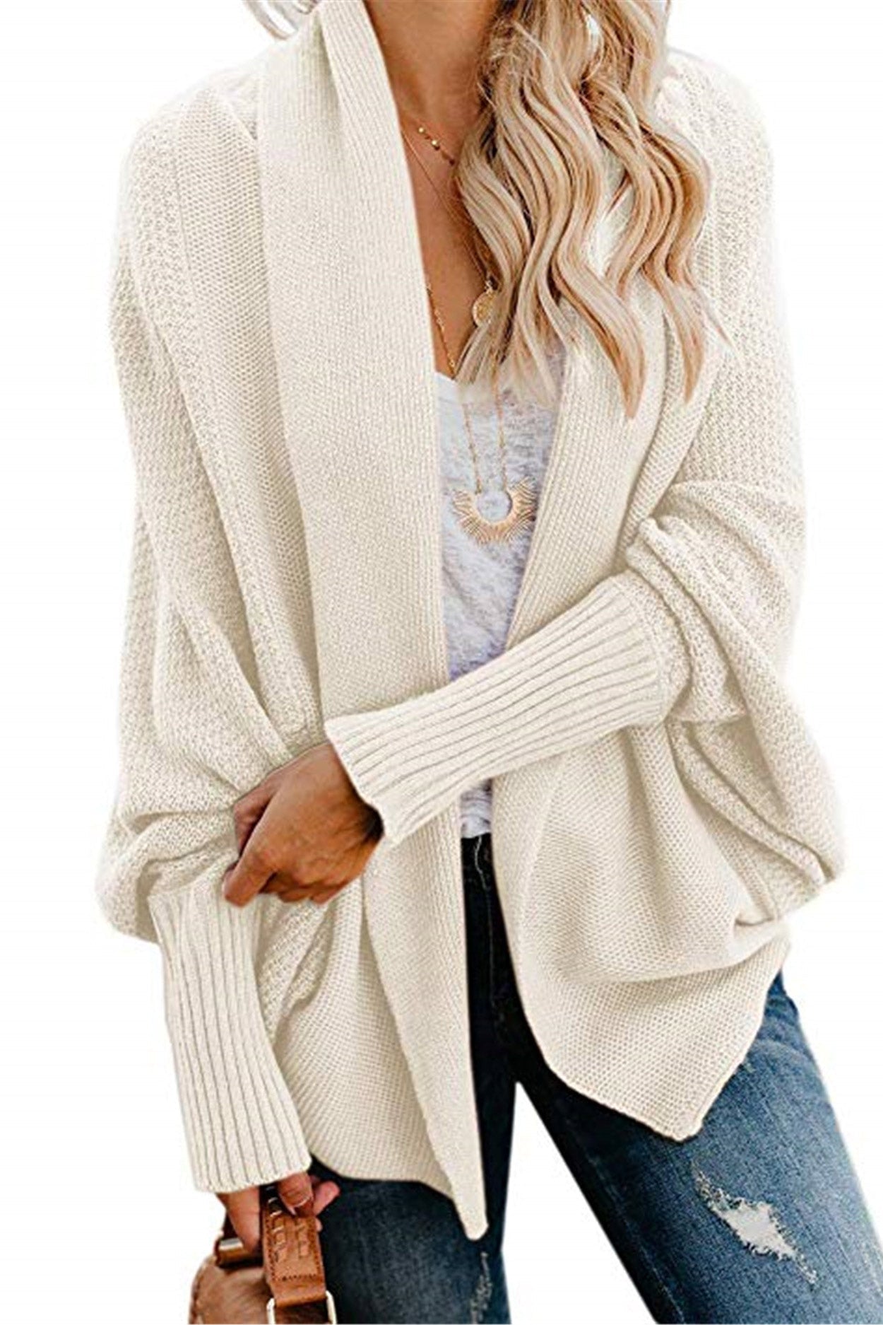 Casual Grey Midi Knit Sweater Cardigan  Fashionpara