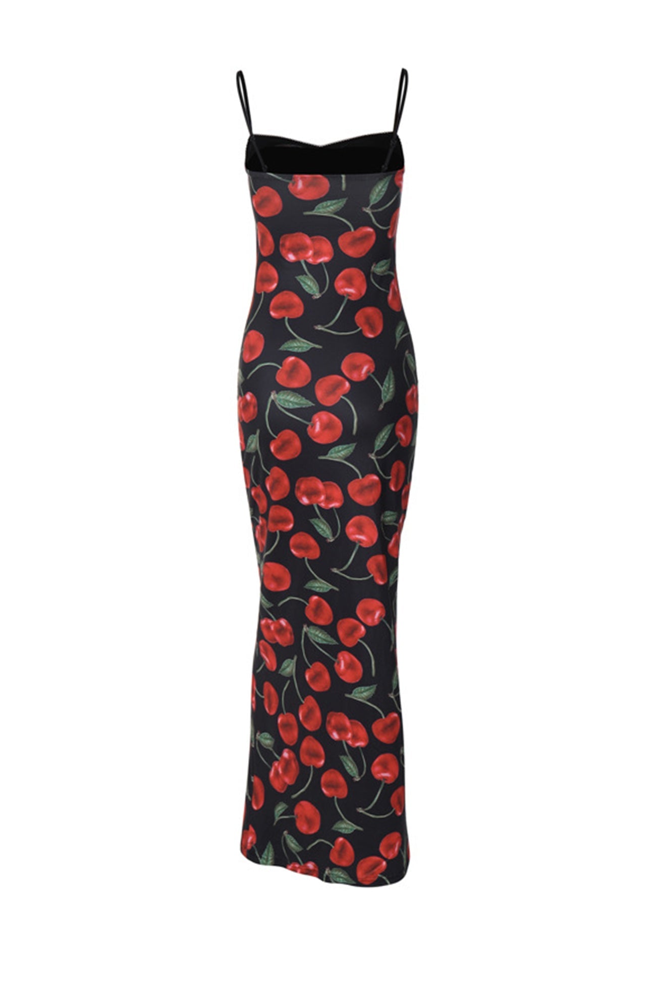 Cherry Print Drawstring Cami Dress