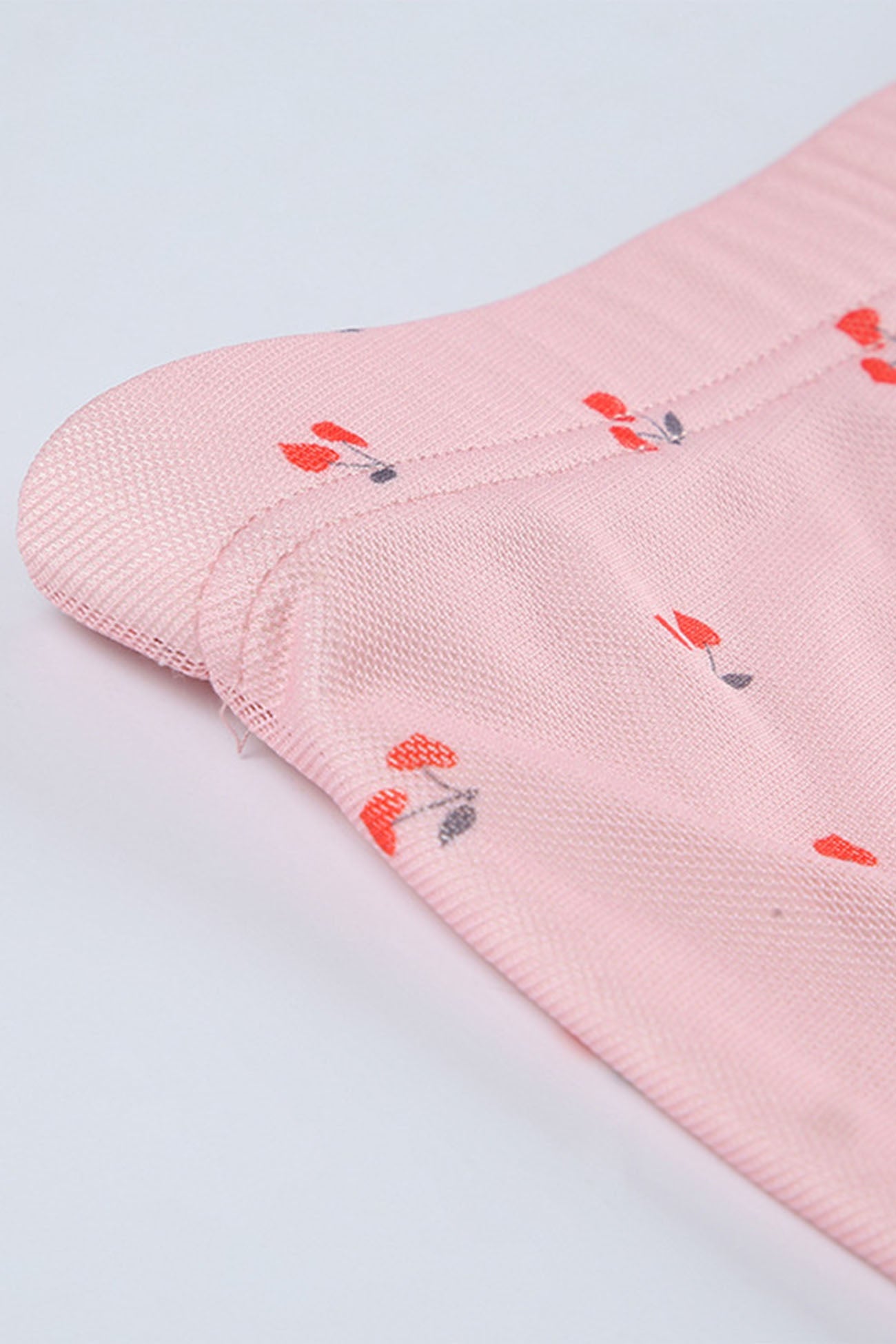 Cherry Printed Mesh Mini Skirt