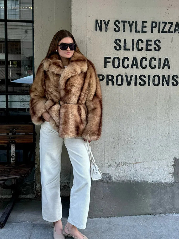 Warm Vintage Full Sleeve Lapel Coat