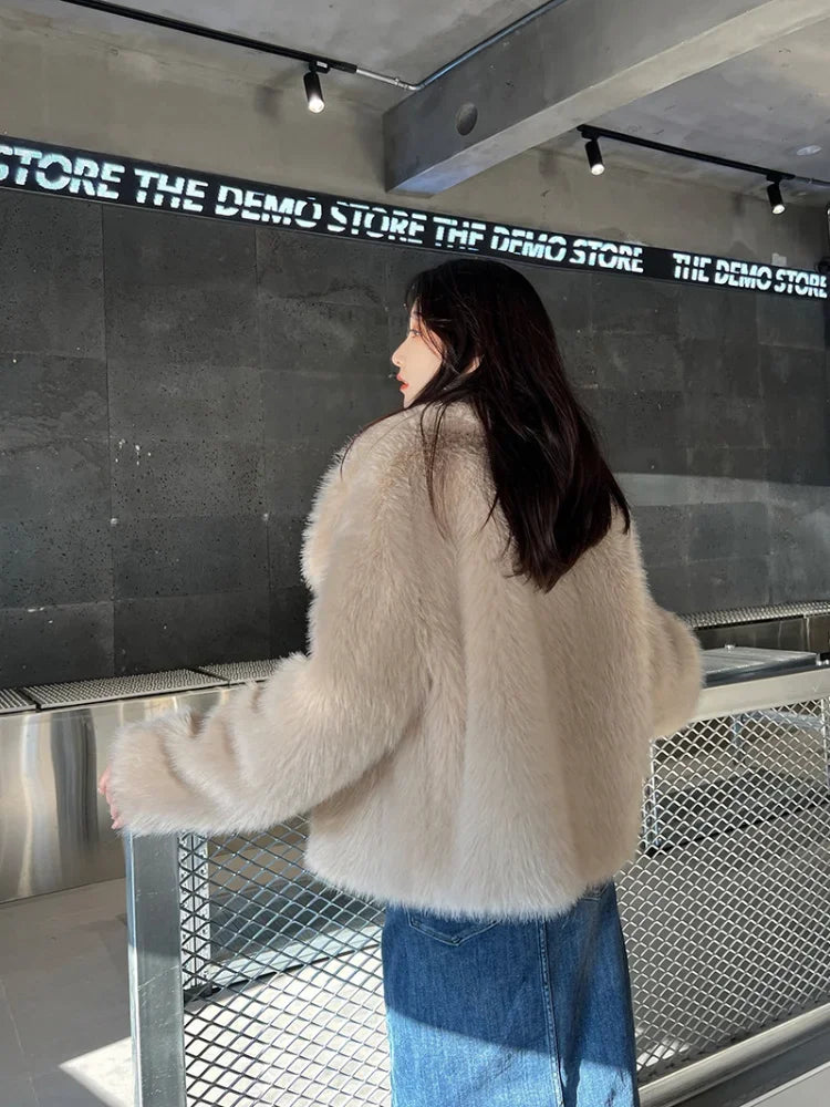Fluffy Cropped Thermal Coat