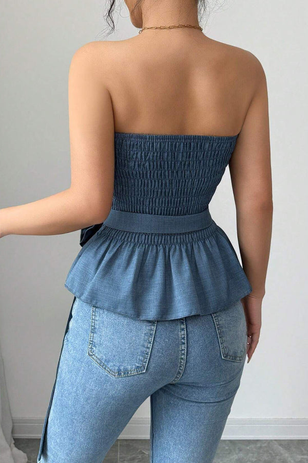 Sexy White Strapless Top