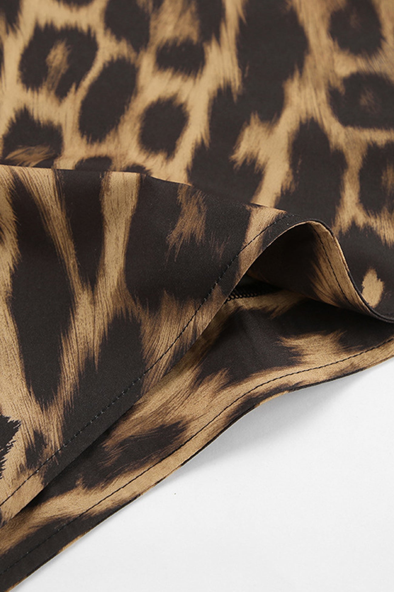 Chiffon Leopard Print Fishtail Midi Skirt