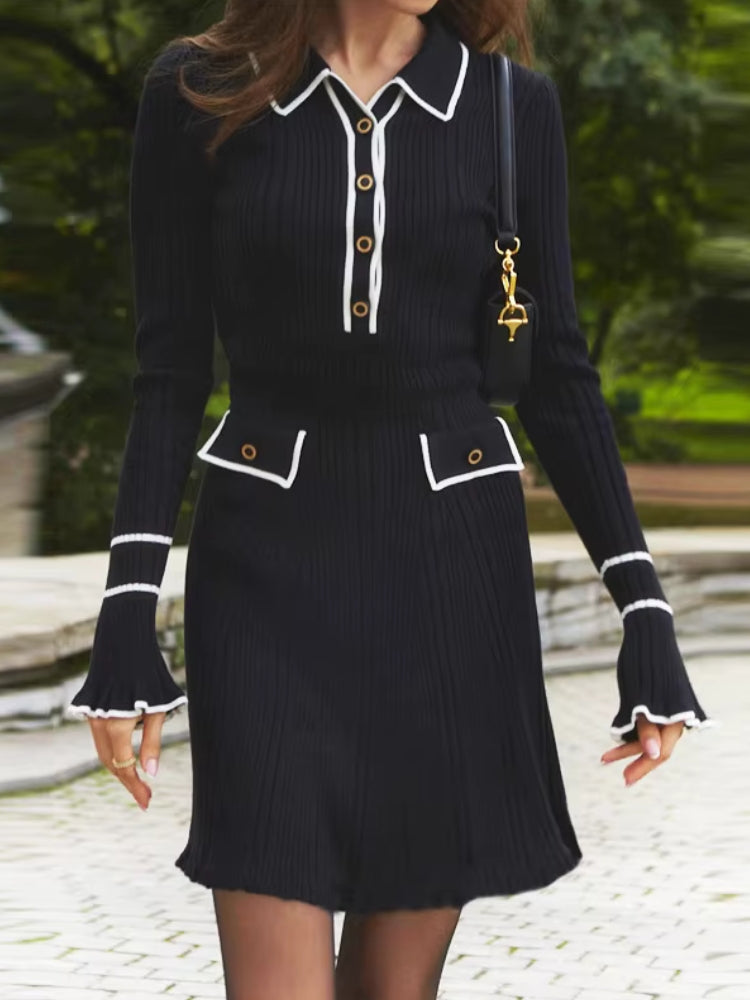 Classic Ribbed Midi Dress - Fashionpara