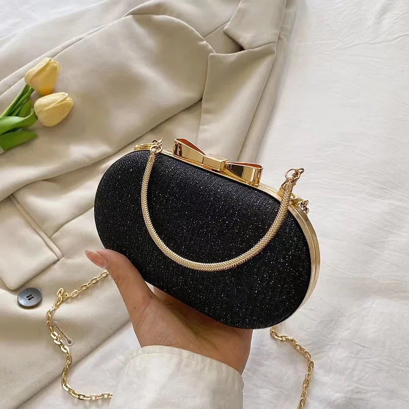 Pink Bling Sequins Evening Designer Luxury Crossbody Clutch Bag