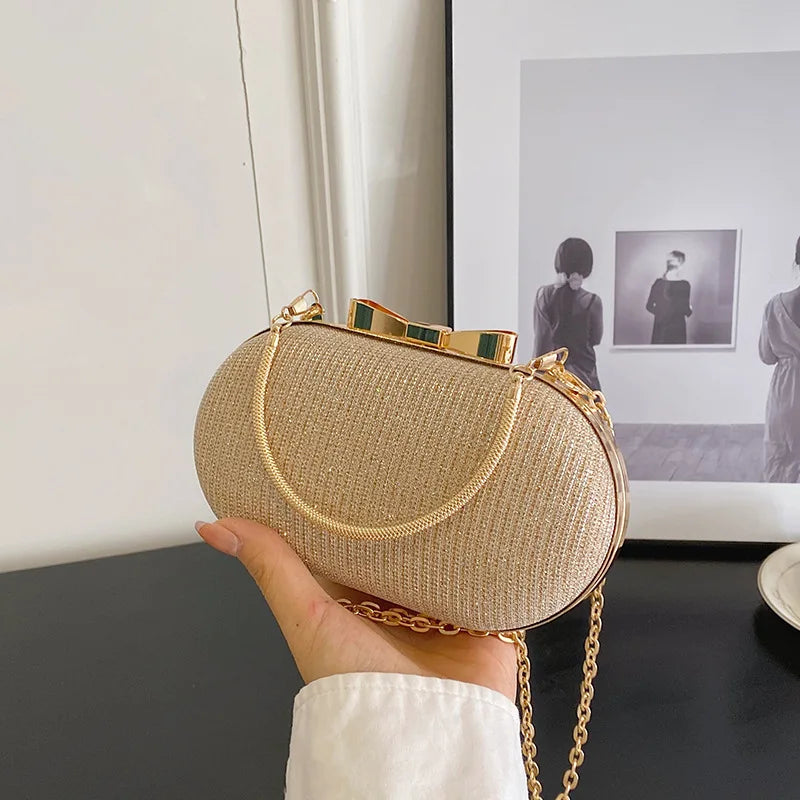 Pink Bling Sequins Evening Designer Luxury Crossbody Clutch Bag