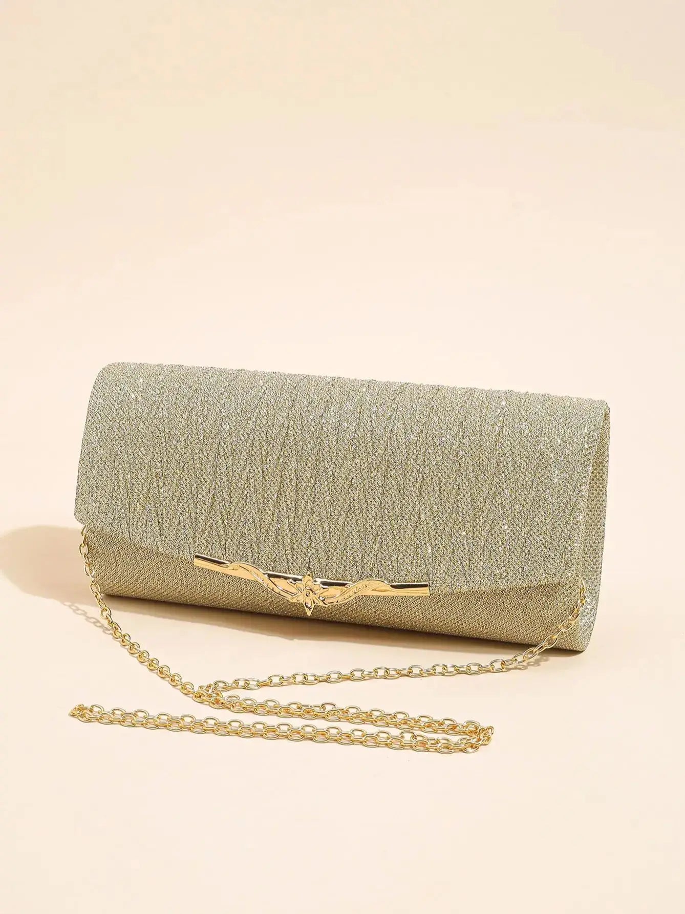 Glitter Envelope Evening Bag Detachable Chain Clutch Bag