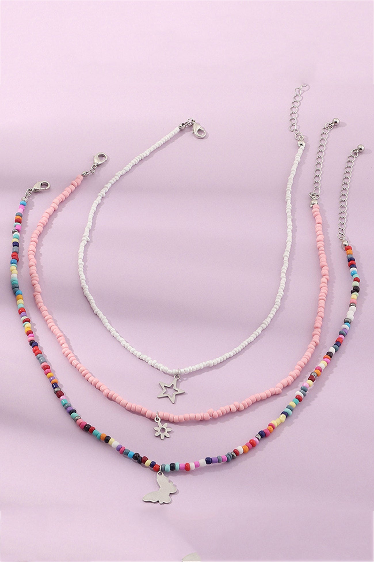 Colorful Beads Butterfly Necklaces