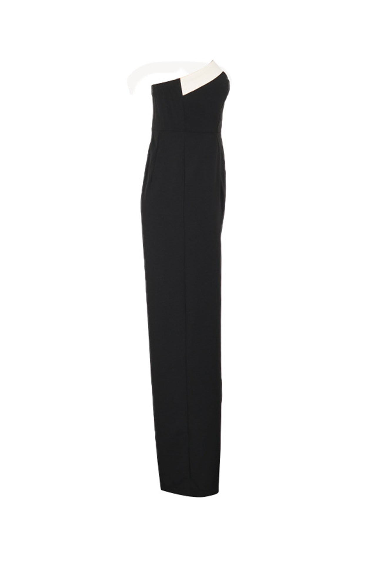 Contrast Strapless High Waist Jumpsuits - Fashionpara