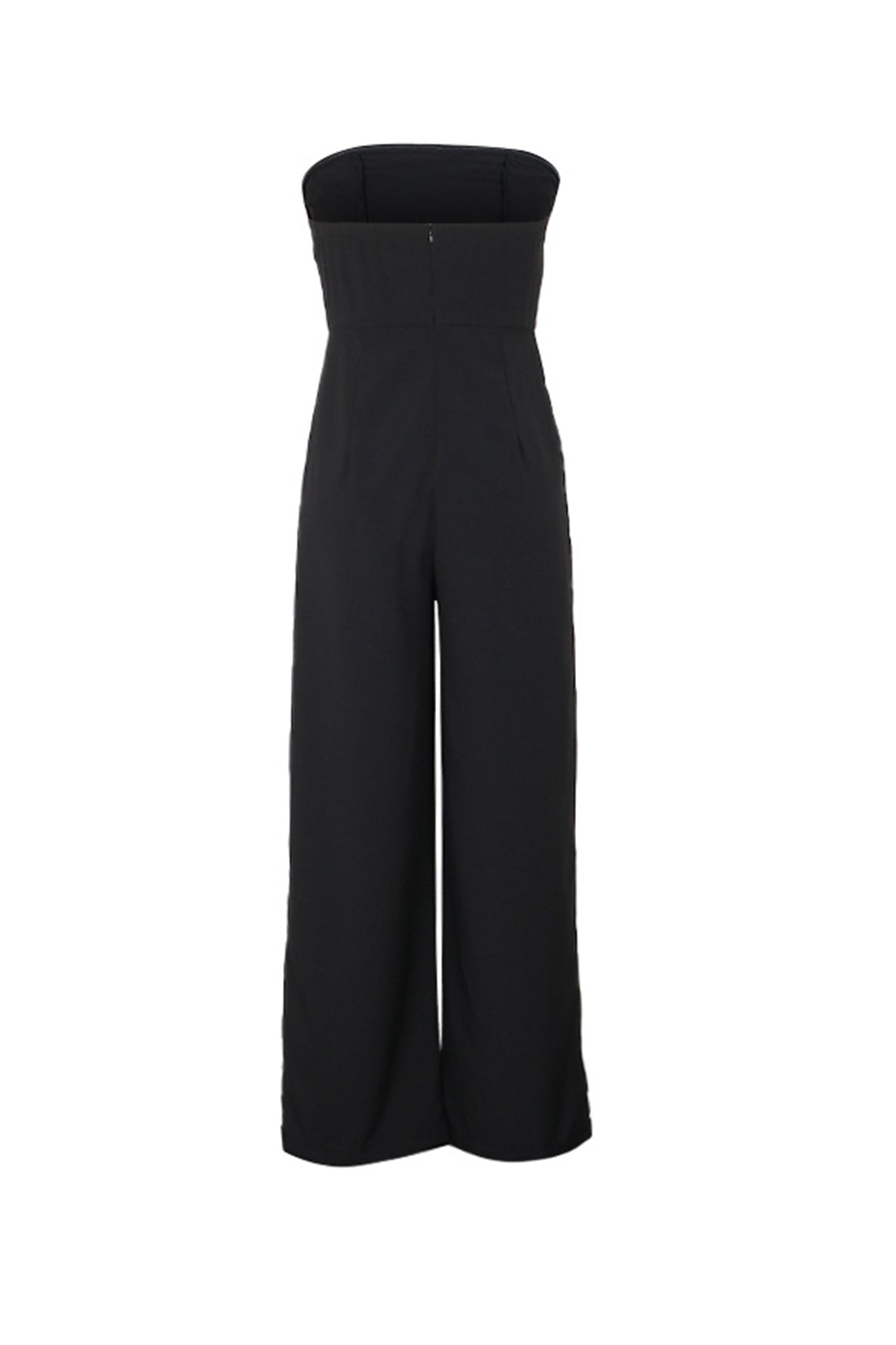 Contrast Strapless High Waist Jumpsuits - Fashionpara