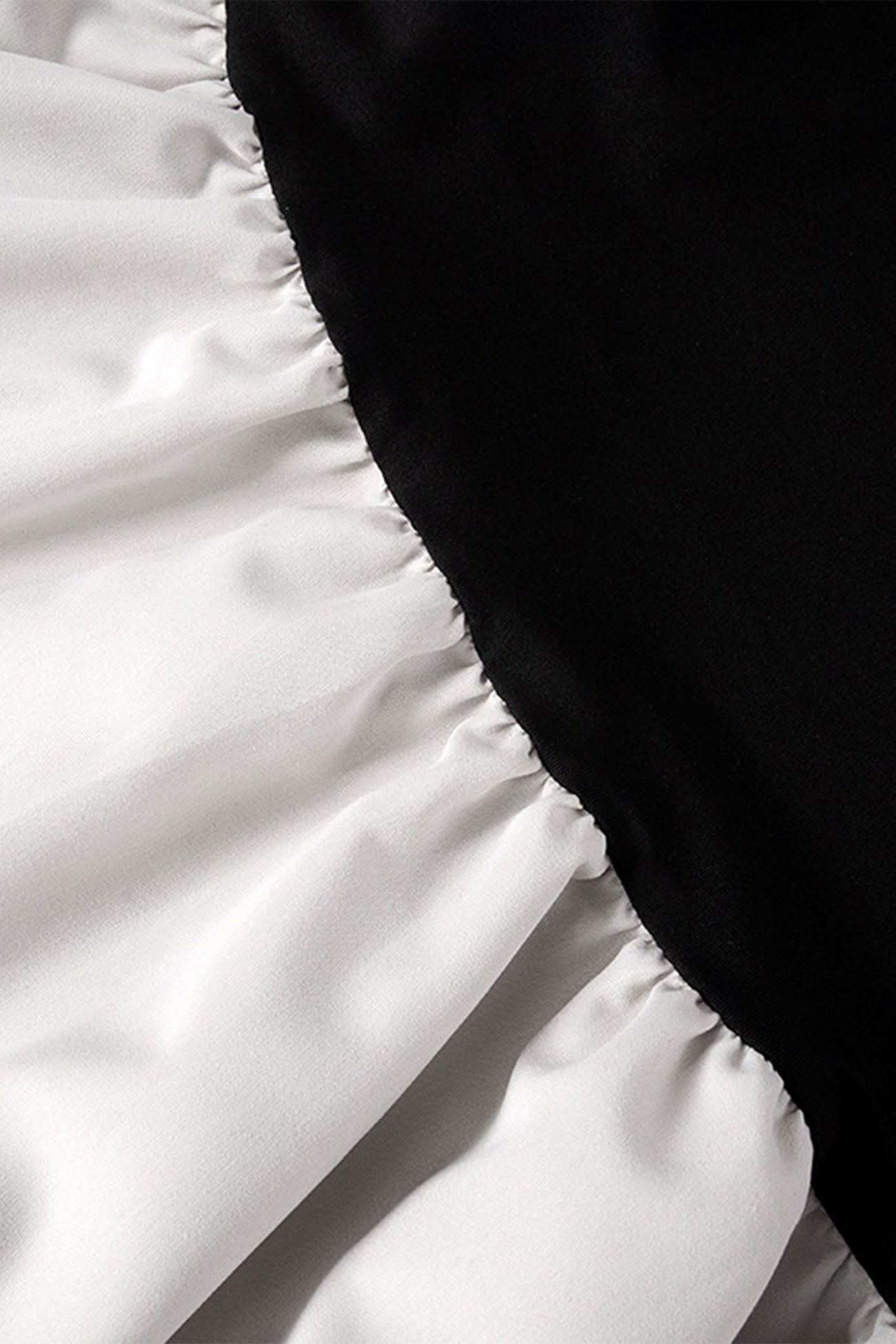 Contrast A-line Tube Top Midi Dress