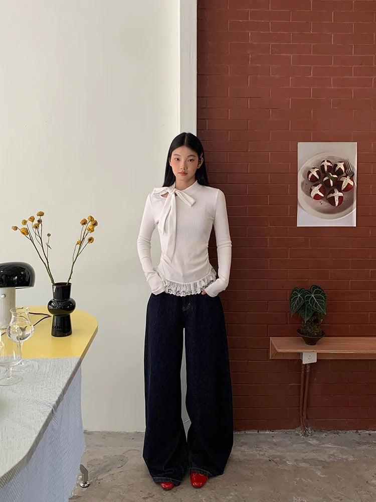 Coquette Bow Neck Blouse - Fashionpara