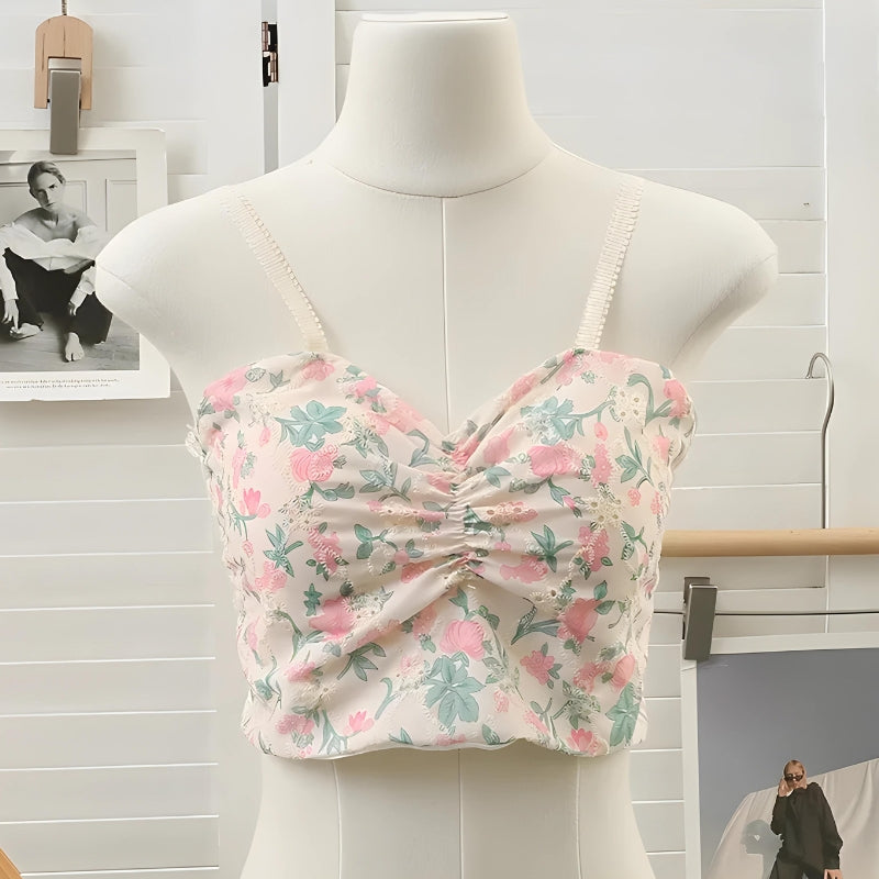Cottagecore Floral Crop Top