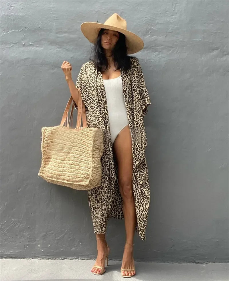 Cotton Rayon Striped Cardigan for Boho Beach Style