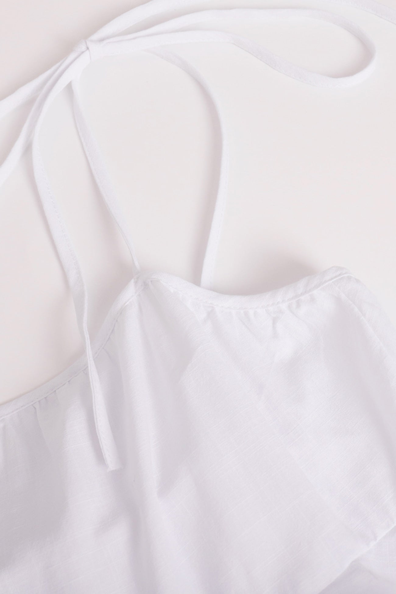 Cotton Tie-straps Tiered Cami Babydoll Dress - Fashionpara