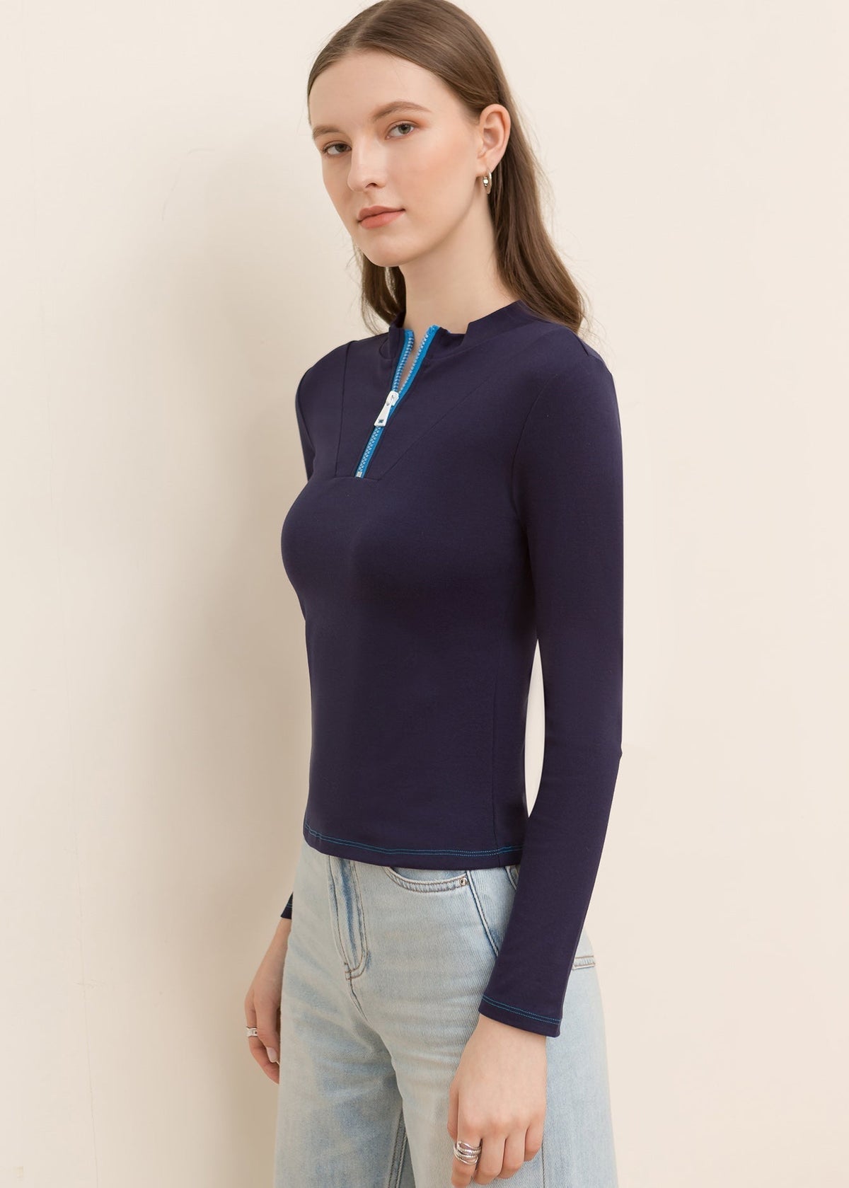 KittenAlarm - Cotton Zipper Crop Top