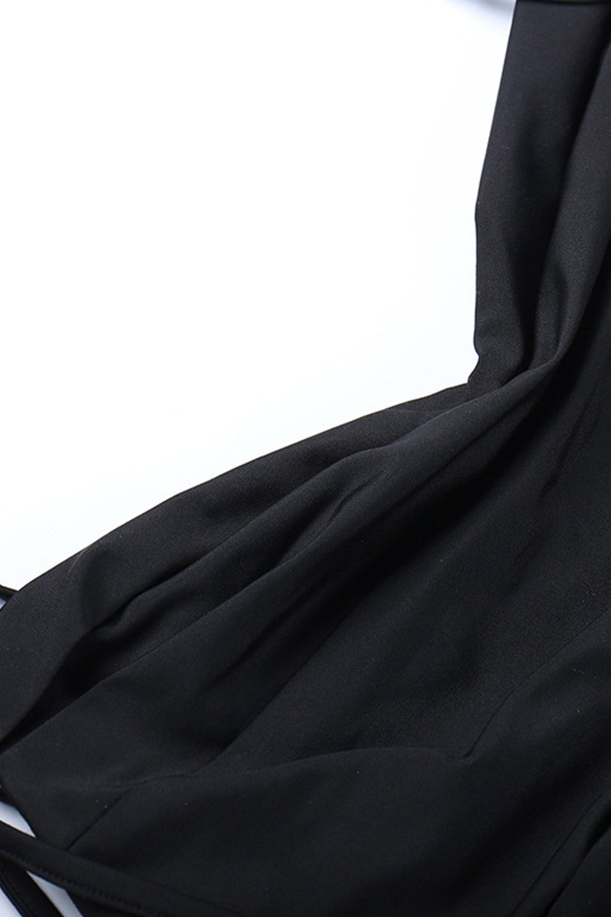 Cowl Neck Ruched High Slit Bodycon Maxi Dress