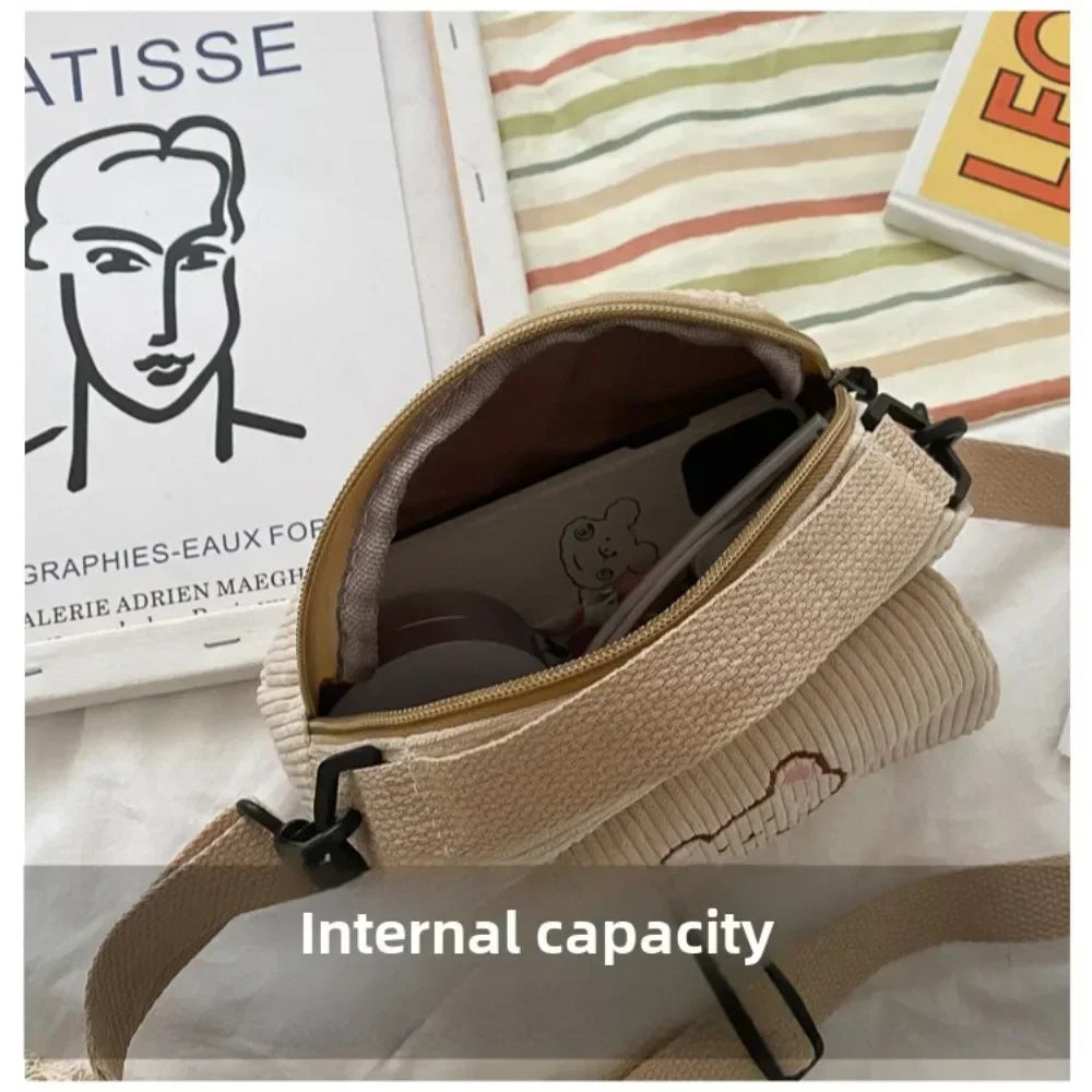 Cartoon Bear Casual Crossbody Shoulder Bag