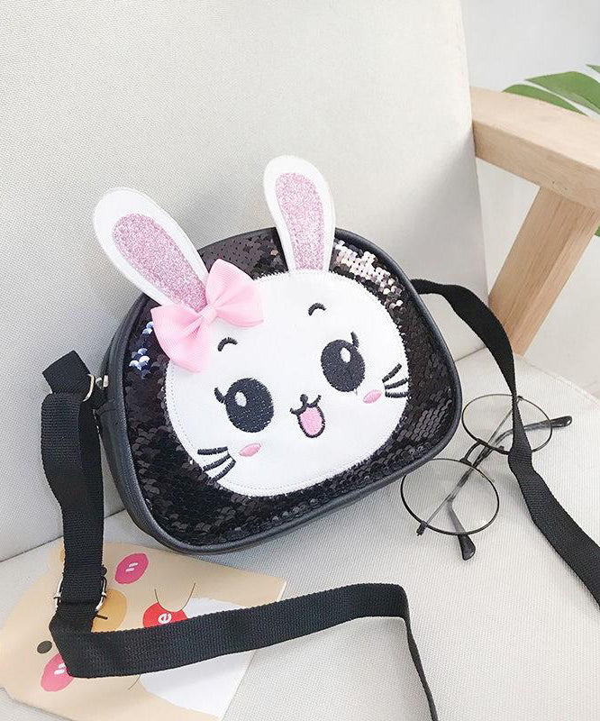 Cute Pink Cartoon Faux Leather Sequins Kids Messenger Bag