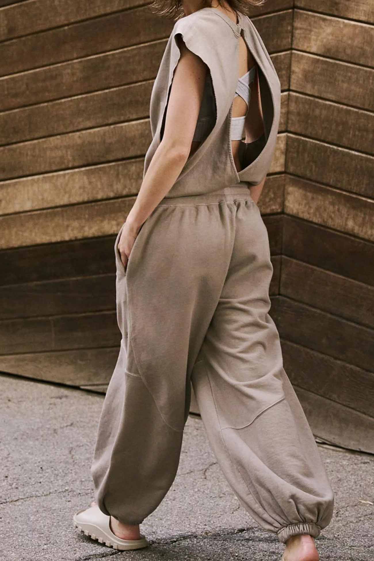 Cutout Sleeveless Drawstring Long Pants Jumpsuits