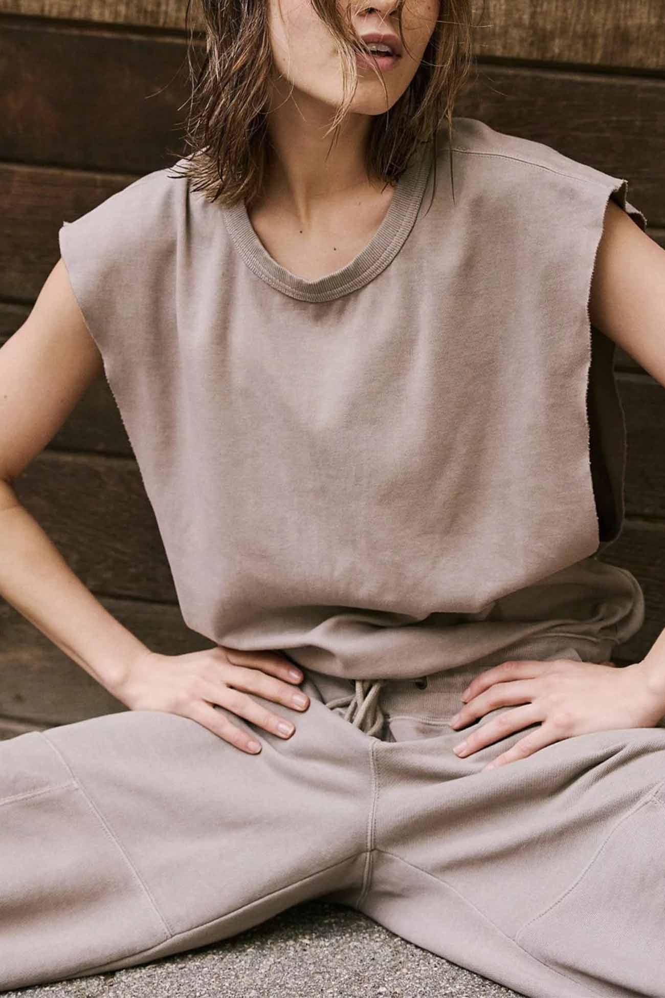 Cutout Sleeveless Drawstring Long Pants Jumpsuits