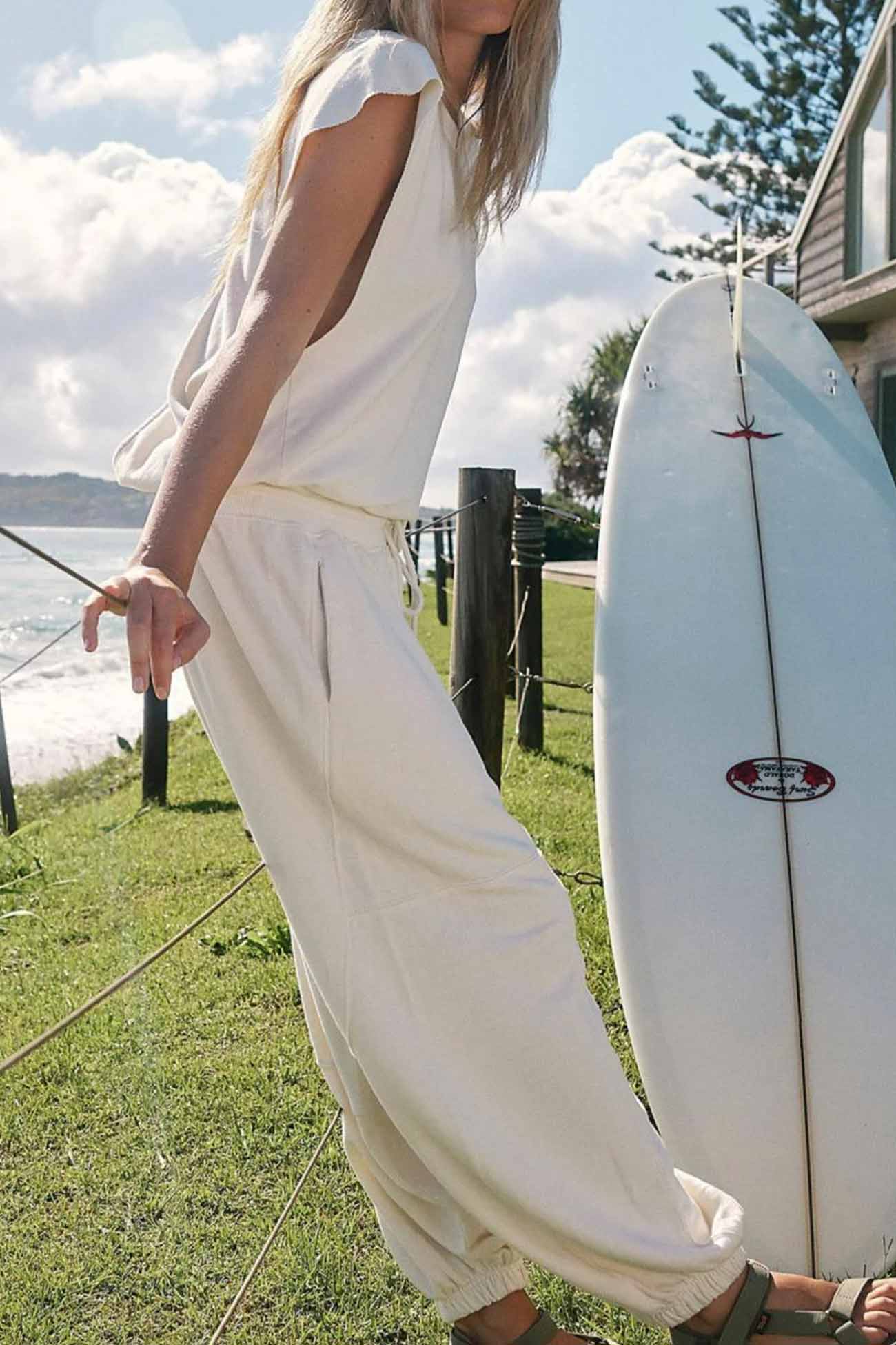 Cutout Sleeveless Drawstring Long Pants Jumpsuits